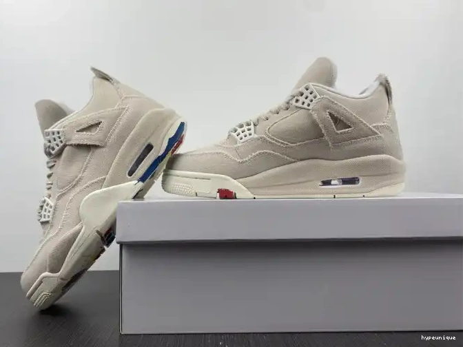 HYPE Jordan 4 Canvas Blank DQ4909-100 Retro (W) 0623